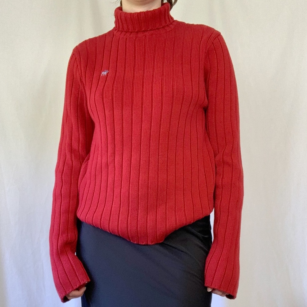 Vintage Abercrombie & Fitch Red Turtleneck Sweater